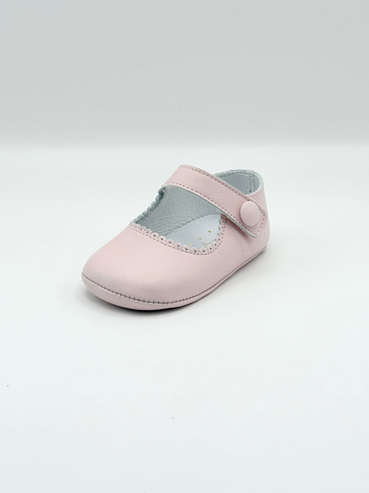 Crib Shoe Mary Jane Button Pink
