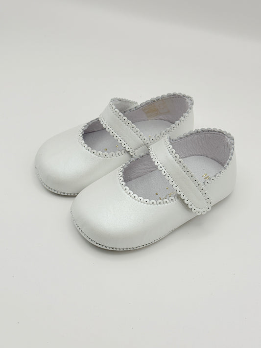 Crib Shoe Mary Jane Nacar White