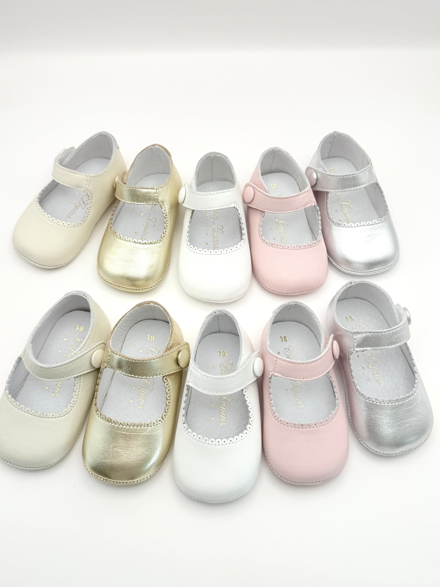 Crib Shoe Mary Jane Button Pink