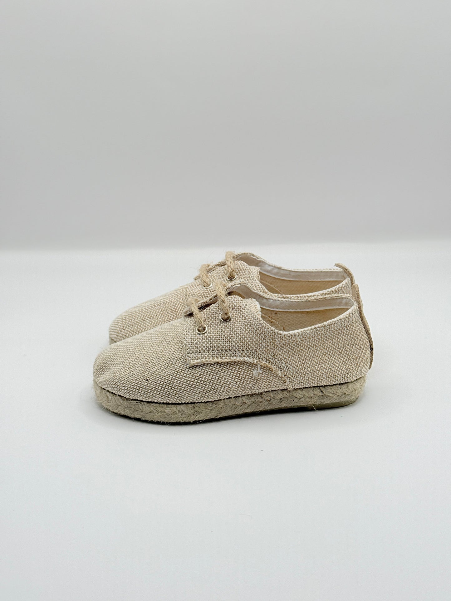 Lace- Up Jute Shoes Natural