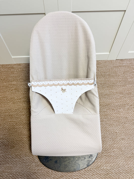 BabyBjorn Bouncer Cover Dots Beige