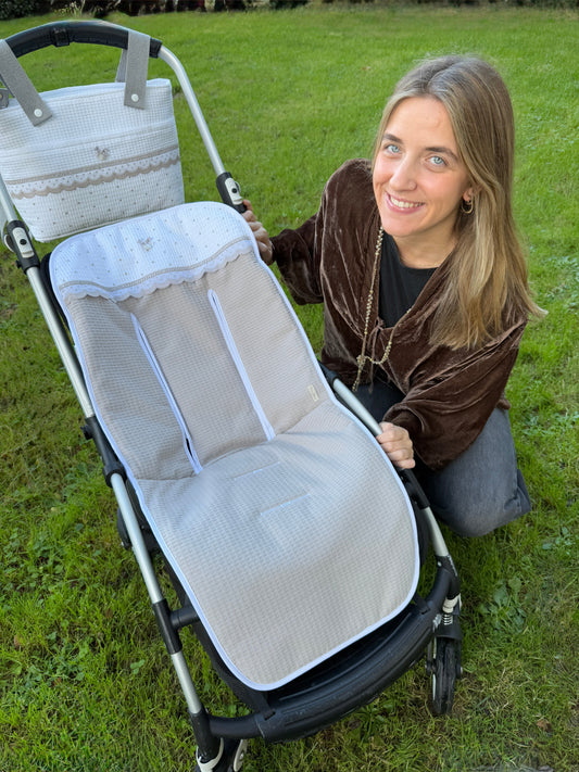 Universal Stroller Liner Dots Grey