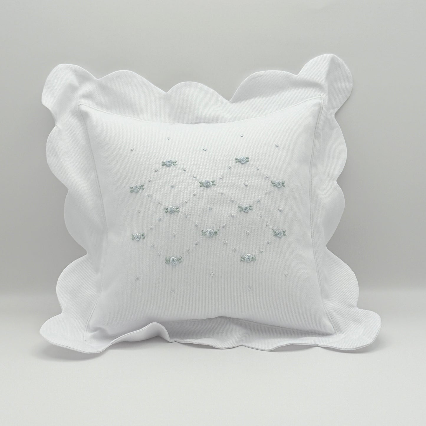 Musical Pillow Blue Flowers