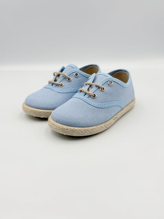 Lace-Up Sneakers 'Hugo' Jute Sky Blue