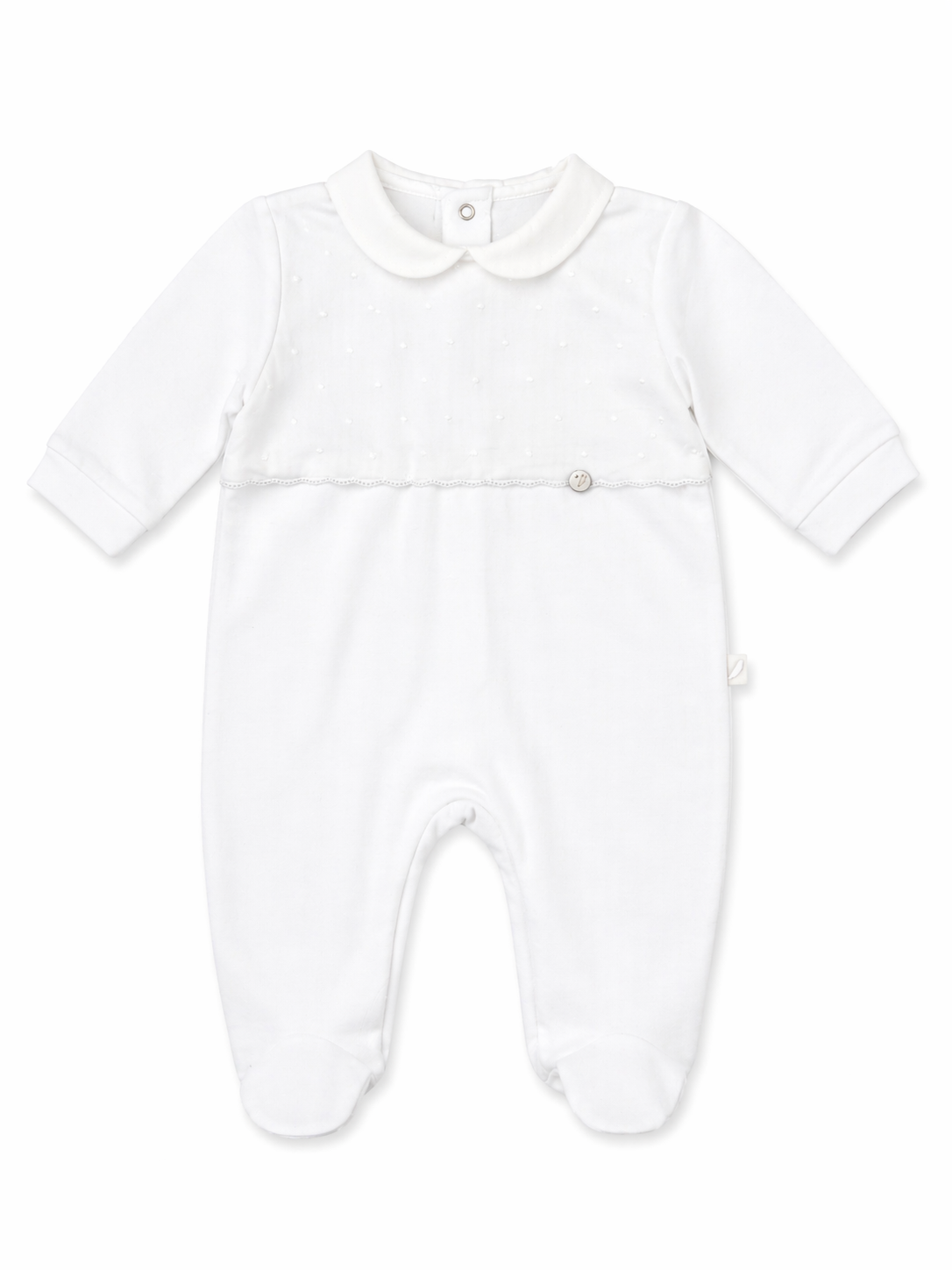 Babygrow 'Mini Dots' White