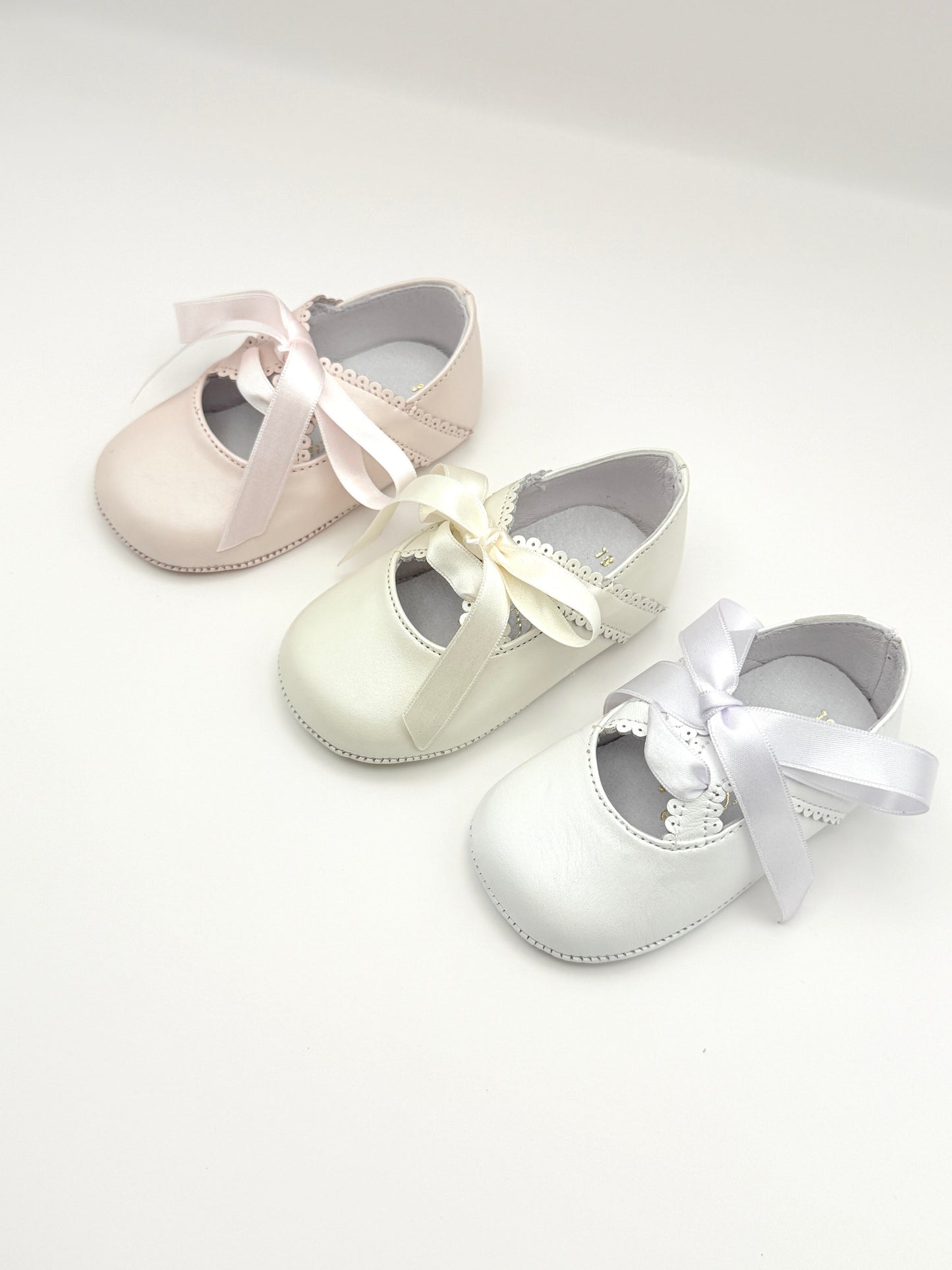 Crib Shoe Mary Jane Silk Pink