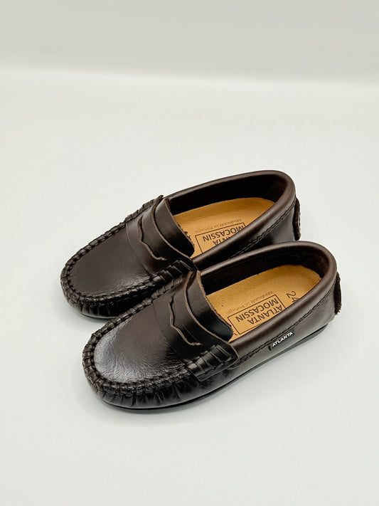 Penny Loafer Moccasins Dark Brown