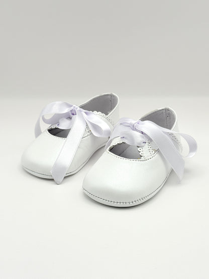 Crib Shoe Mary Jane Silk White