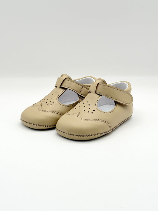 Crib Shoe T-Strap Stone Piedra
