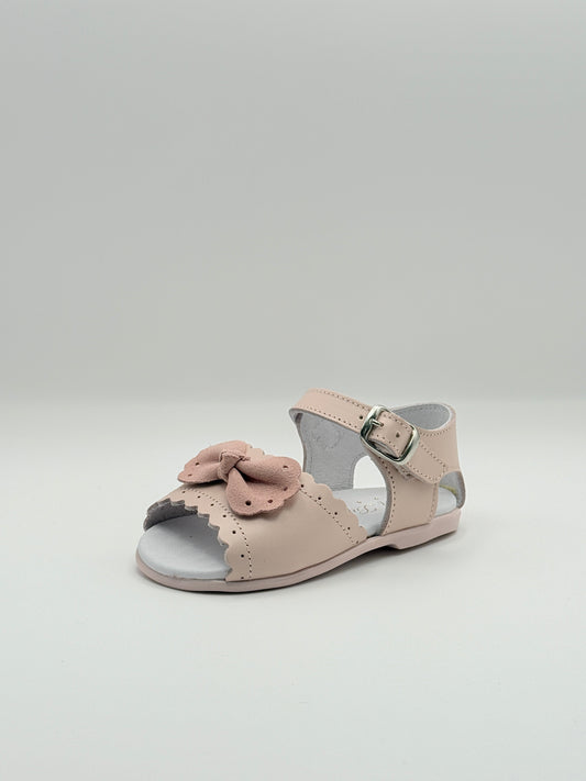 Sandal Scalloped Bow Pink