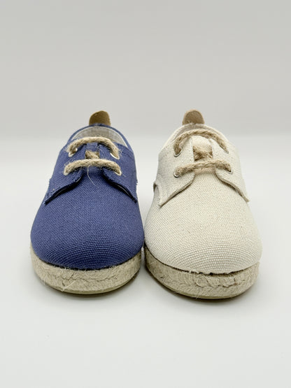 Lace-Up Shoes Jute Ivory