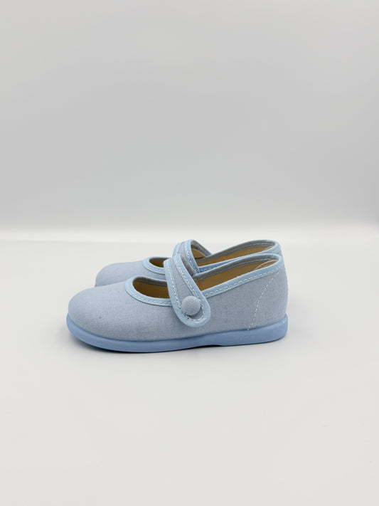 Mary Jane 'Linus Linen' Sky Blue