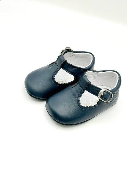 Crib Shoe T-Strap Napa Navy