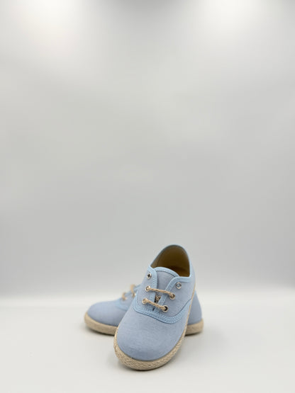 Lace-Up Sneakers 'Hugo' Jute Sky Blue