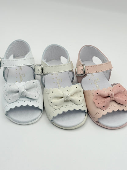 Sandal Scalloped Bow Pink