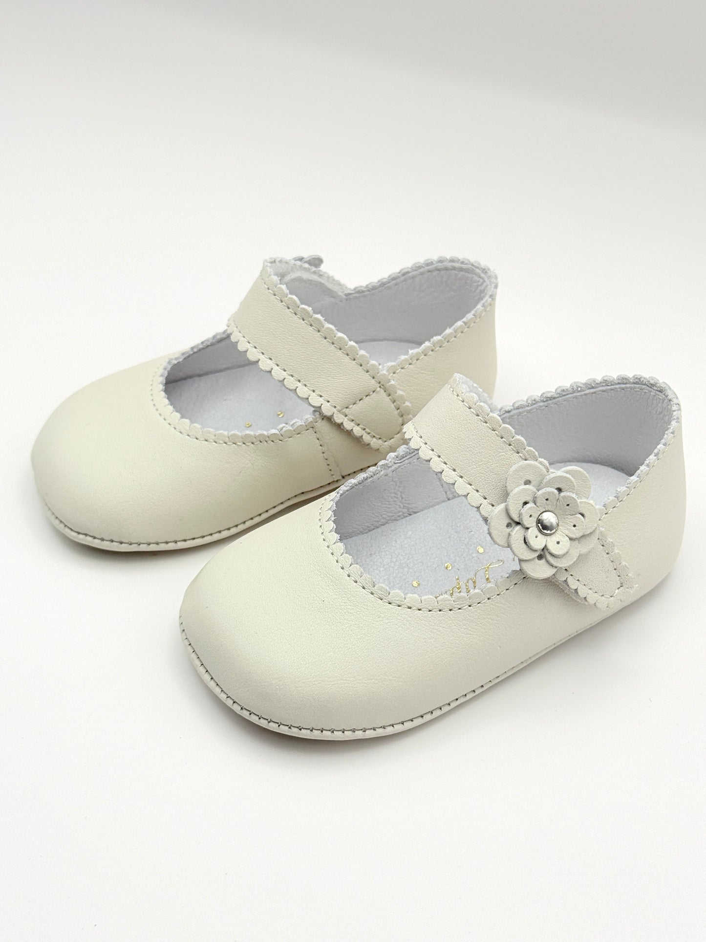 Crib Shoe Mary Jane Flor Ivory