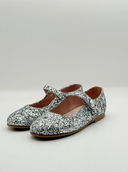 Mary Jane Glitter Silver