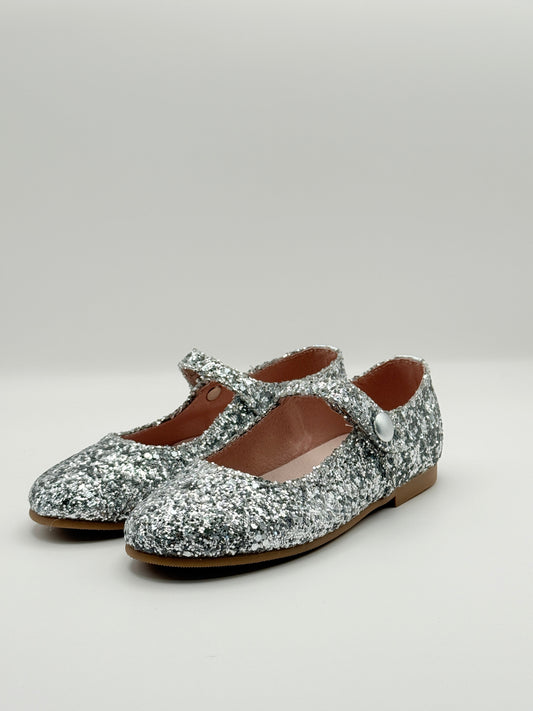Mary Jane Glitter Silver