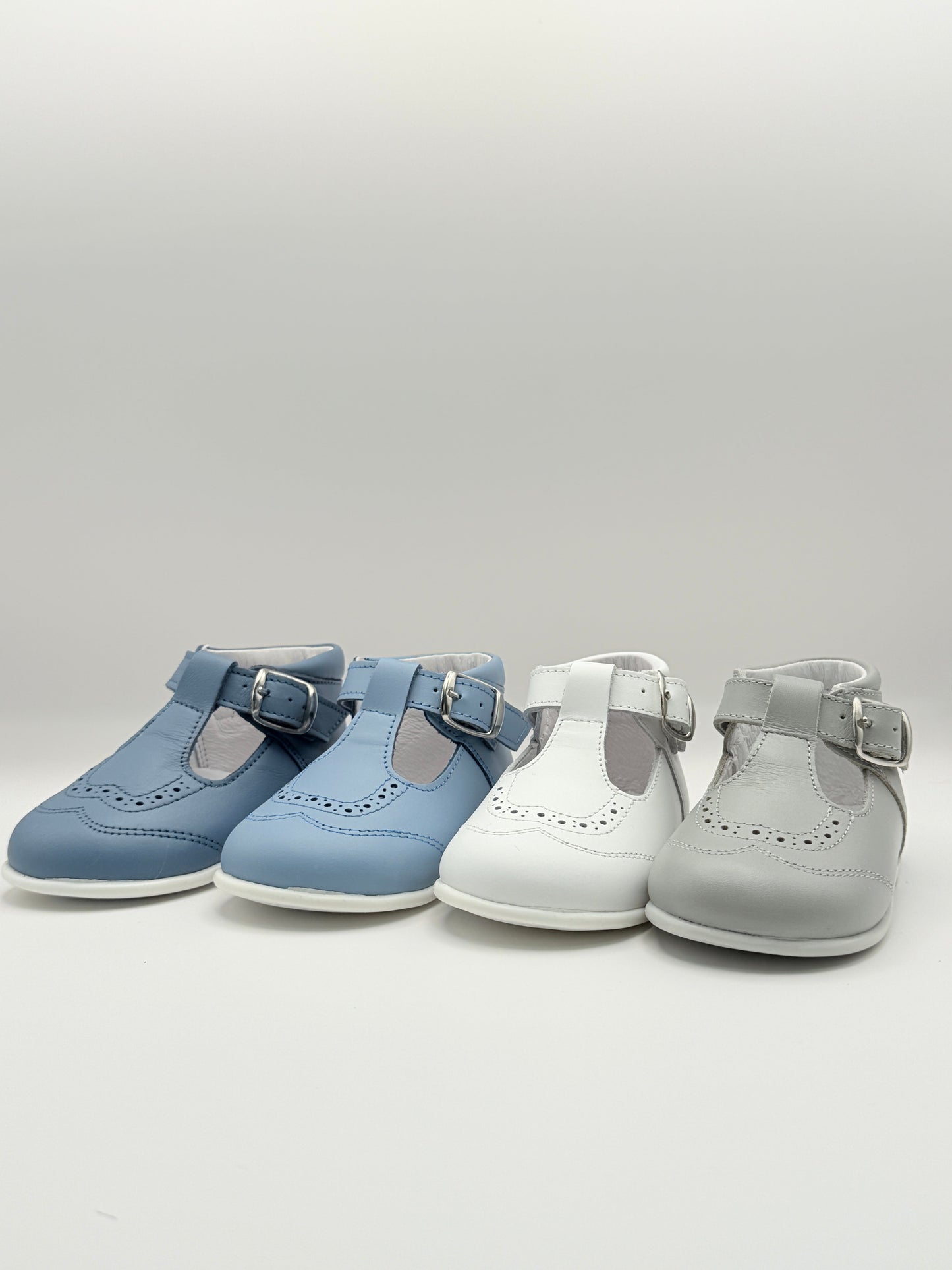 T-Bar Booties Powder Blue