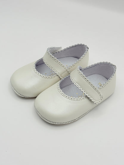 Crib Shoe Mary Jane Nacar Ivory