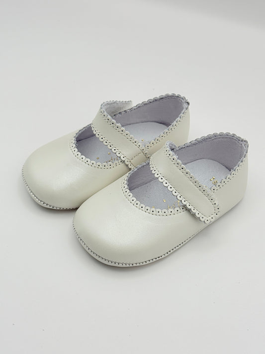 Crib Shoe Mary Jane Nacar Ivory