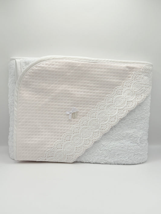Hooded Towel XL Lucia Rombo Pink