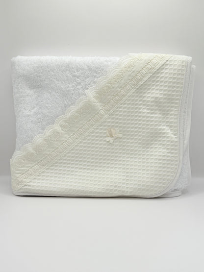 Hooded Towel XL Lucia Rombo Ivory