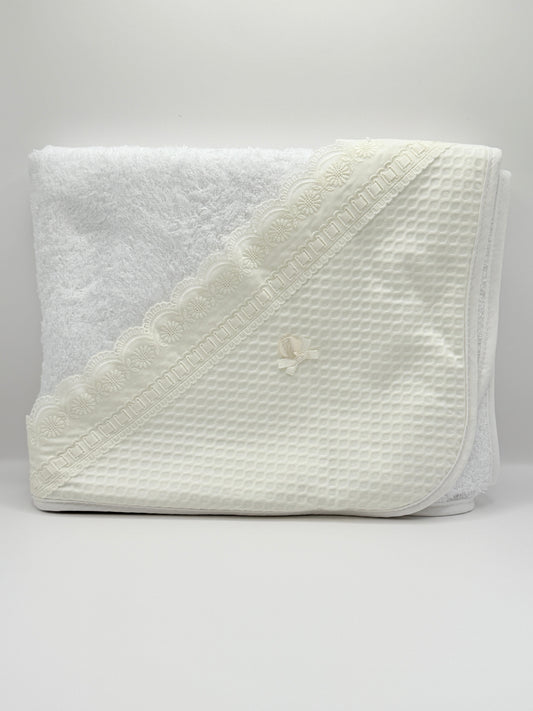 Hooded Towel XL Lucia Rombo Ivory