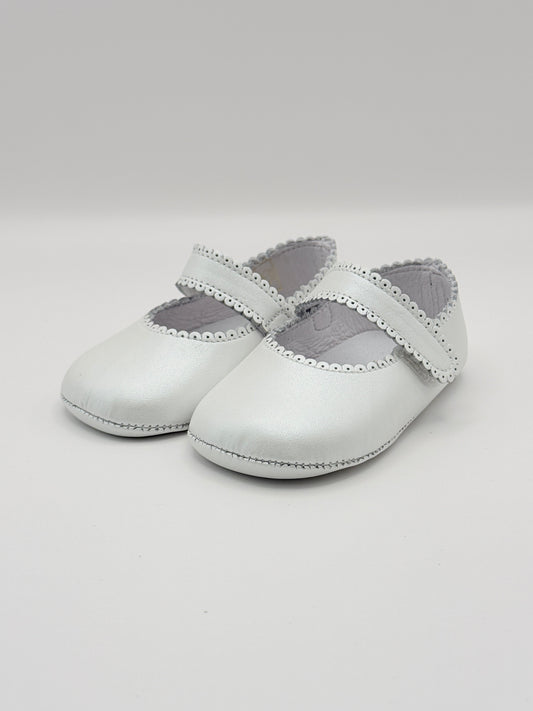 Crib Shoe Mary Jane Nacar White