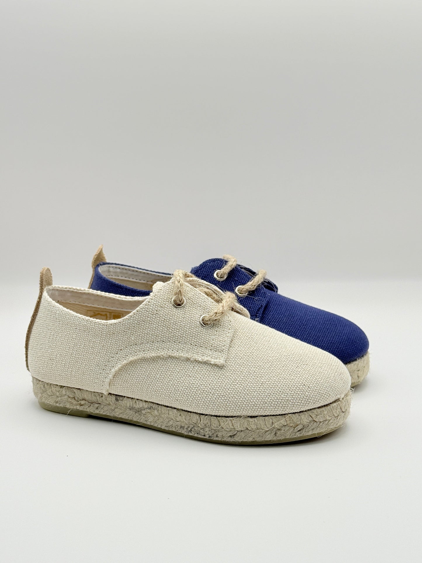 Lace-Up Shoes Jute Ivory