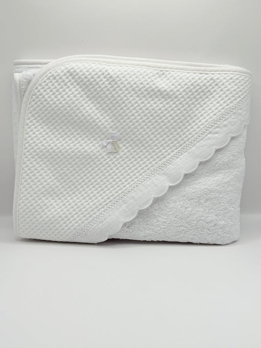 Hooded Towel XL Lucia White