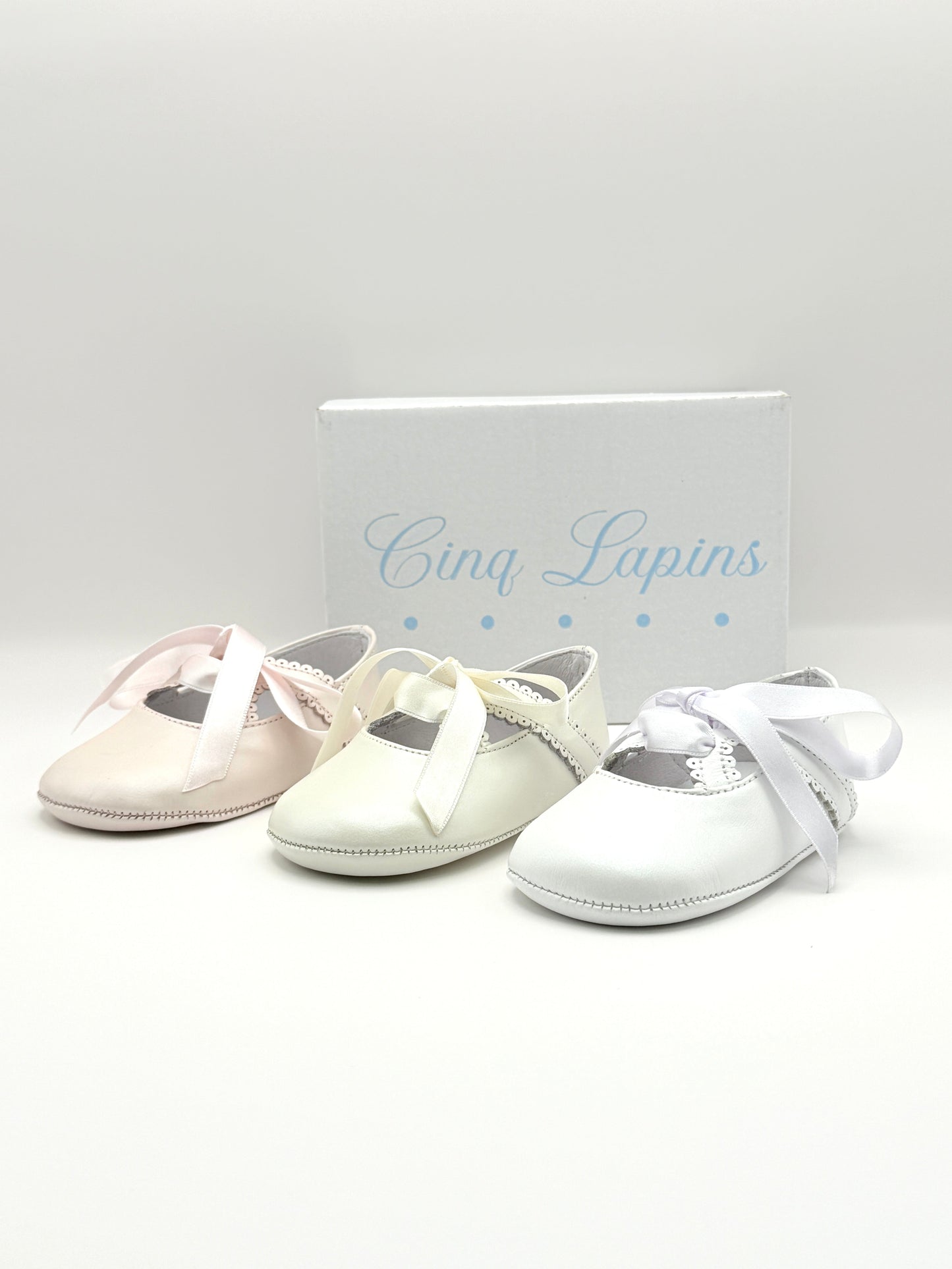 Crib Shoe Mary Jane Silk Pink