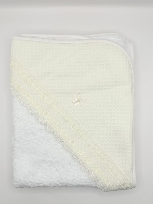 Hooded Towel XL Lucia Rombo Ivory
