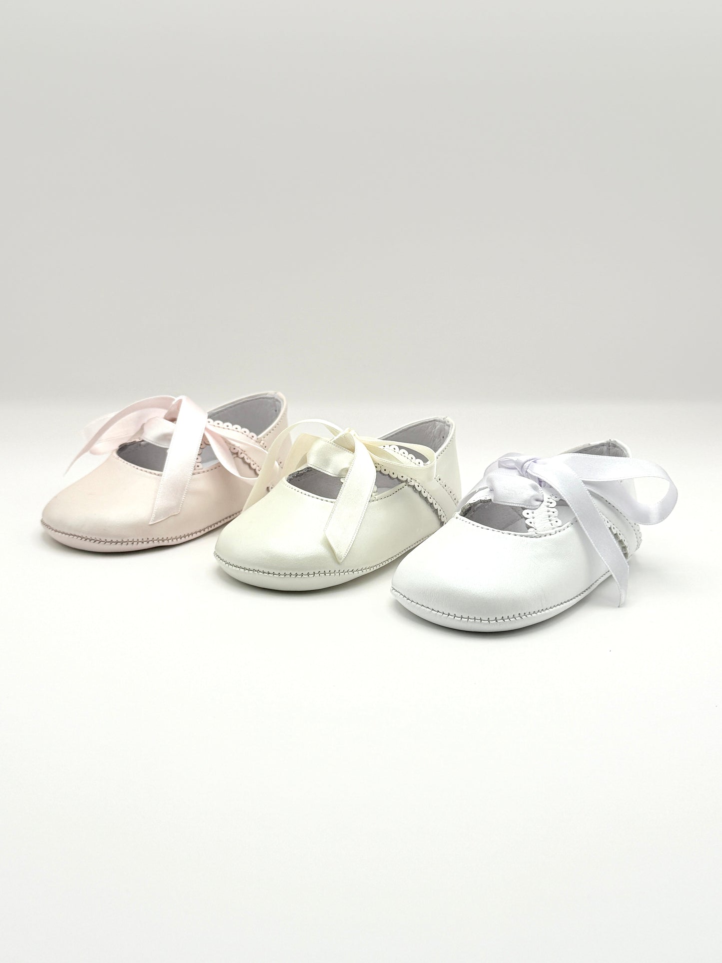 Crib Shoe Mary Jane Silk Pink