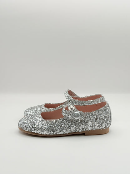Mary Jane Glitter Silver