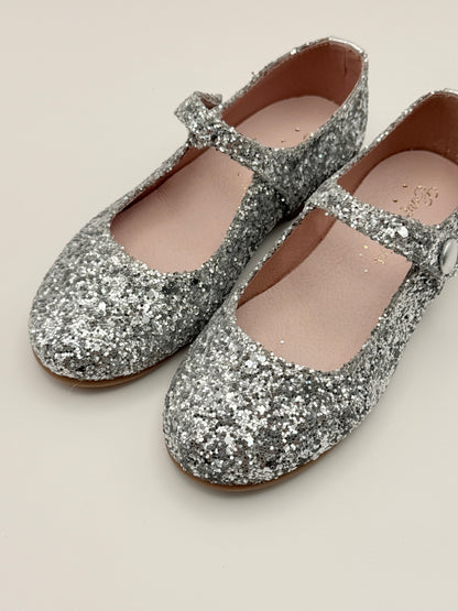 Mary Jane Glitter Silver