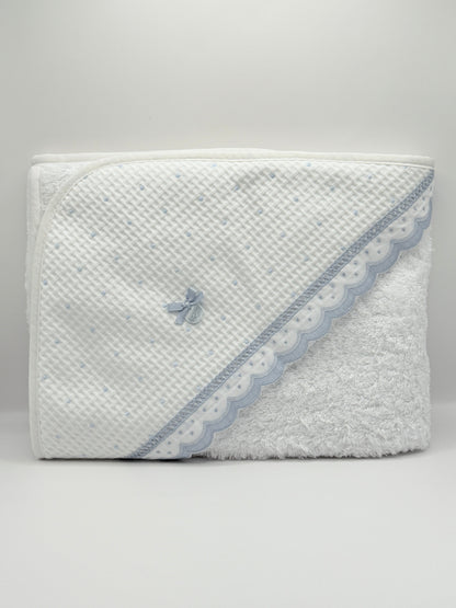 Hooded Towel XL Dots Blue