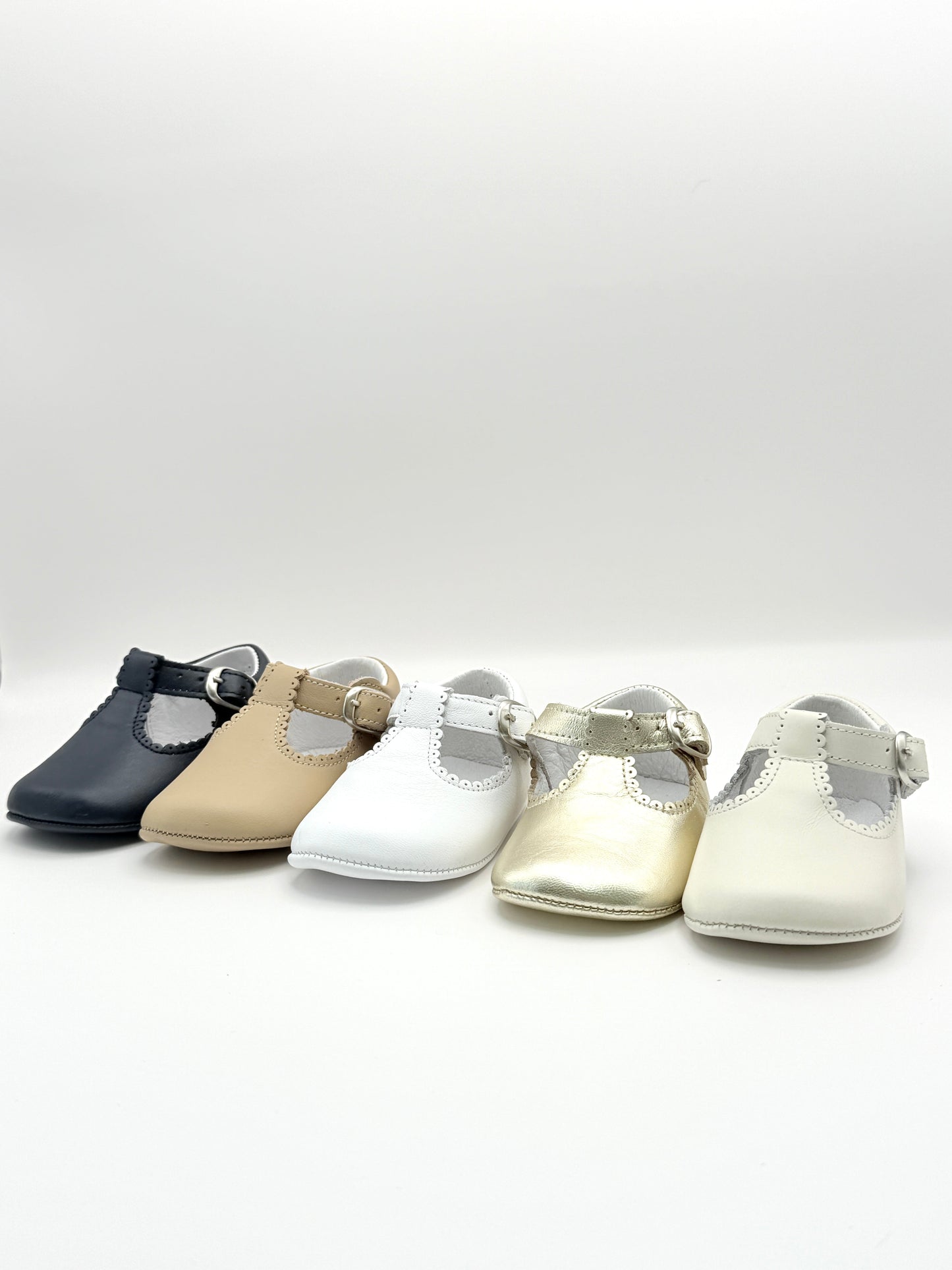 Crib Shoe T-Strap Napa White