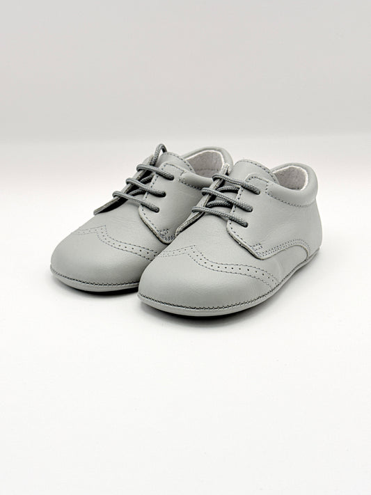 Crib Shoe Blucher Nacar Gray