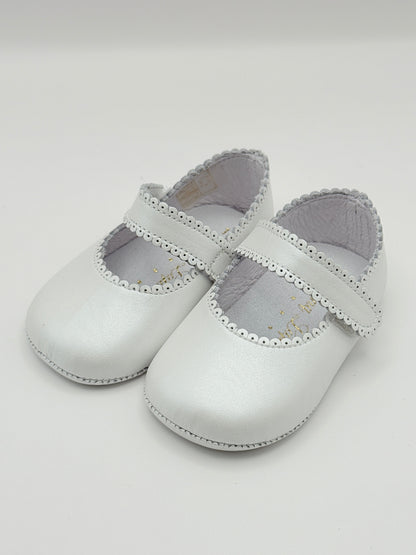 Crib Shoe Mary Jane Nacar White