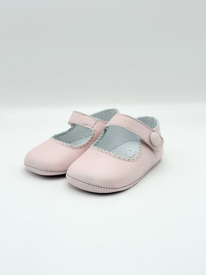 Crib Shoe Mary Jane Button Pink