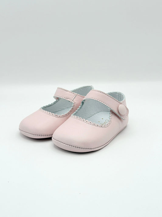 Crib Shoe Mary Jane Button Pink