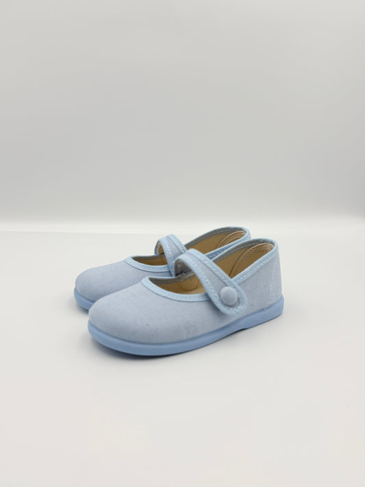 Mary Jane 'Linus Linen' Sky Blue
