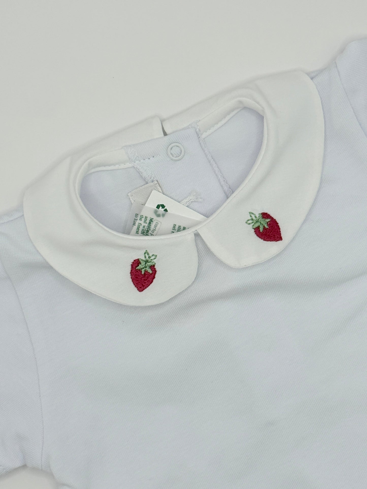 Hand Embroidered Onesie 'Strawberry'