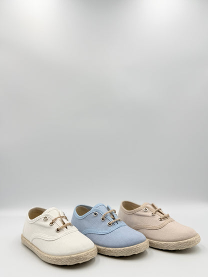 Lace-Up Sneakers 'Hugo' Jute Sky Blue