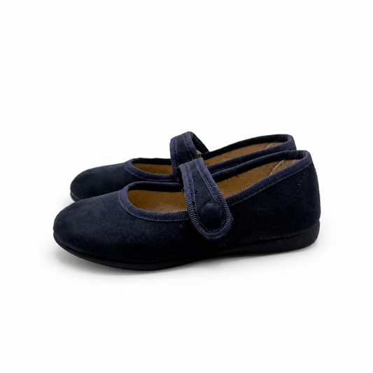 Mary Jane 'Serratex Button' Navy
