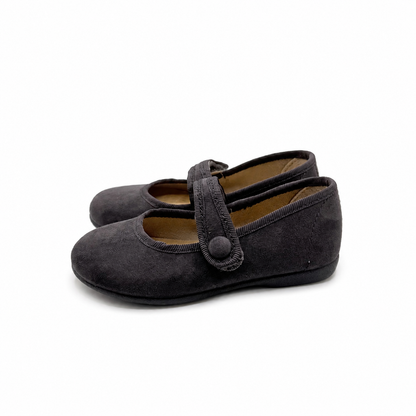 Mary Jane 'Serratex Button' Grey