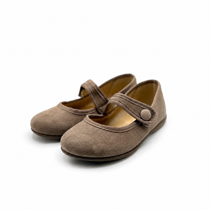 Mary Jane 'Serratex Button' Taupe