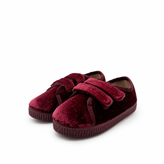 Riptape Sneakers 'York Velvet' Burgundy