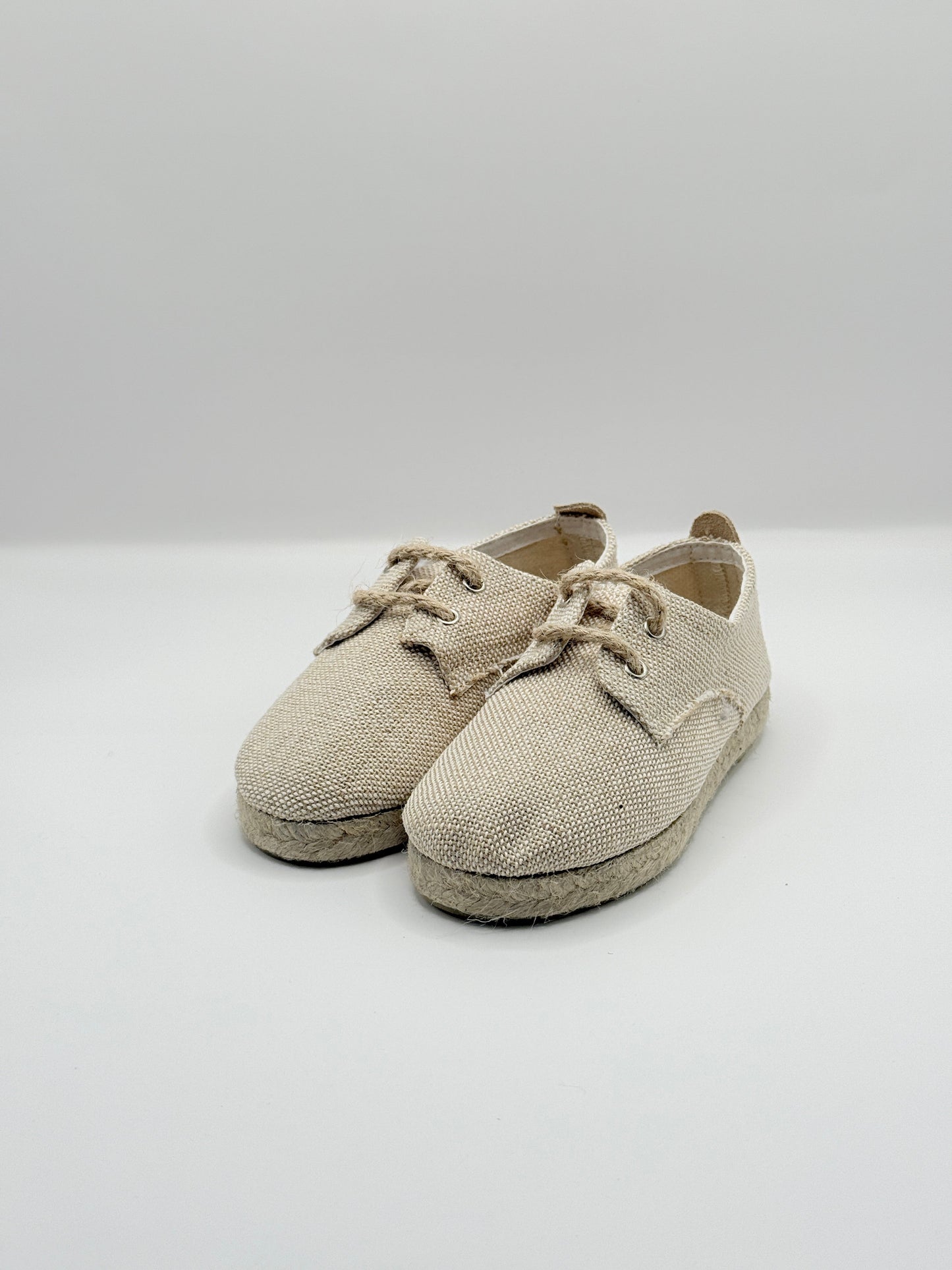 Lace- Up Jute Shoes Natural